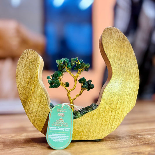 Jardin d'arbre en pierres précieuses - AVENTURINE VERTE - 60 pierres chips