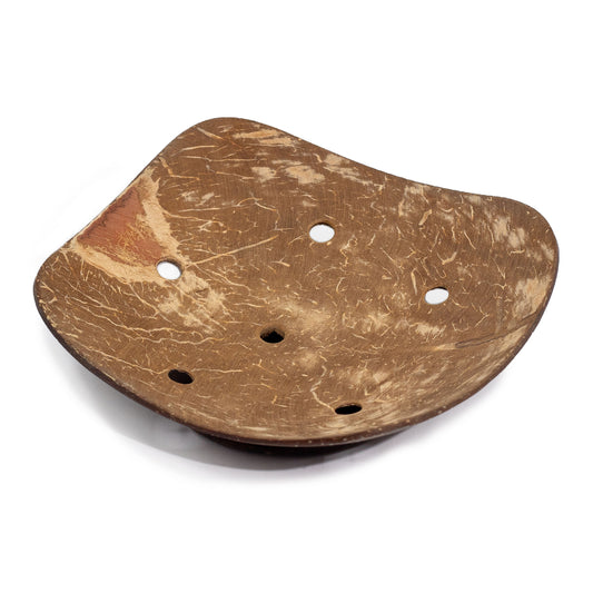 Porte-savon naturel en noix de coco - Carré - 11 cm