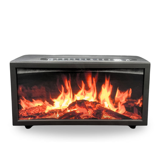 Diffuseur d'arômes effet flamme avec sons d'oiseaux - Noir USB - Changement de couleur