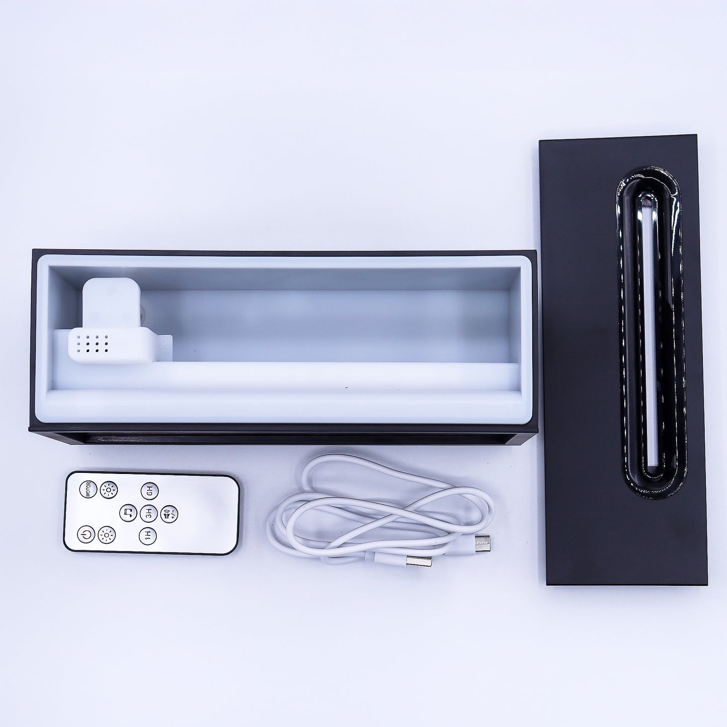 Diffuseur d'arômes effet flamme avec sons d'oiseaux - Noir USB - Changement de couleur