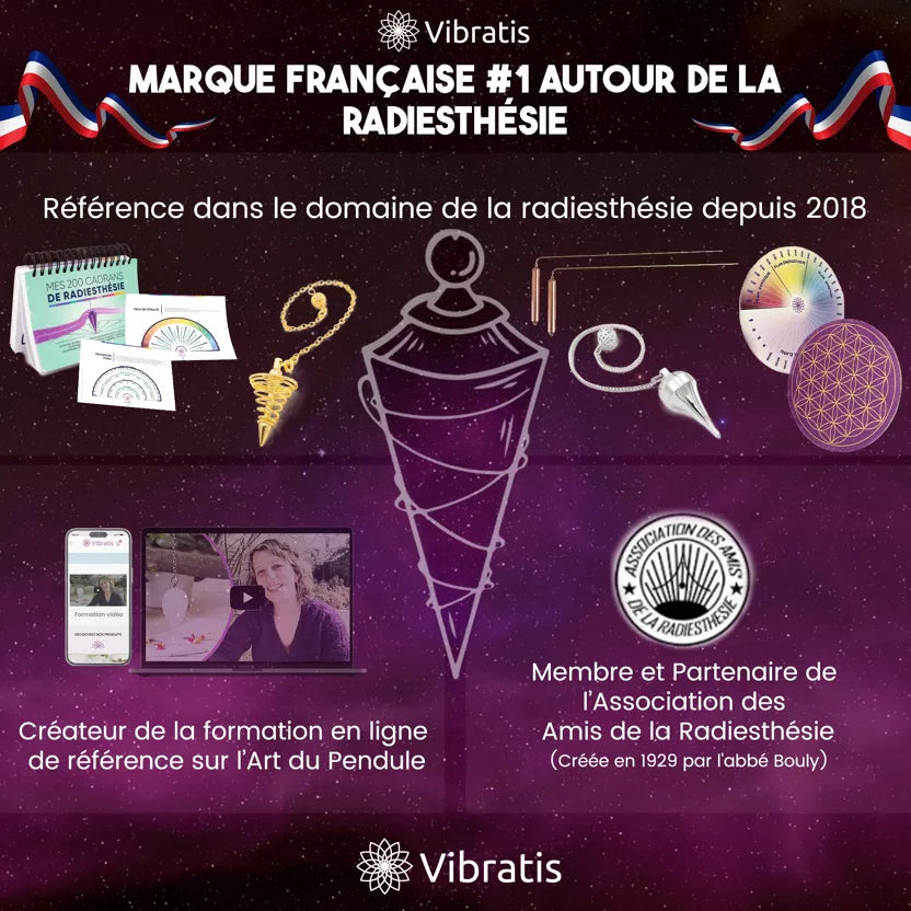 Pendule divinatoire égyptien Thot en laiton argenté - Radiesthésie & énergies subtiles