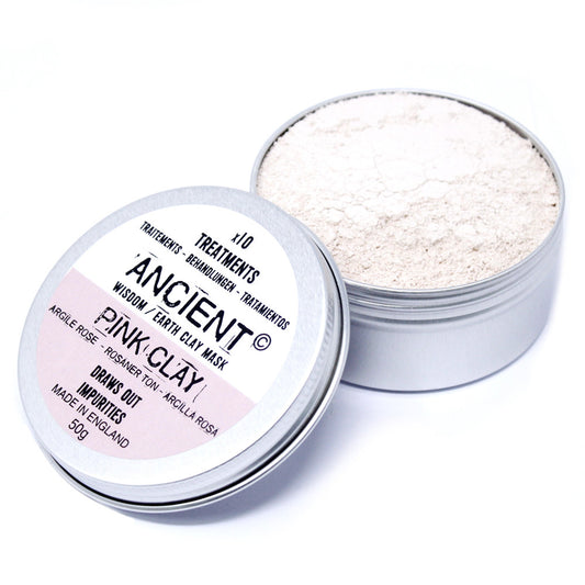 Masque pour visage en argile - ARGILE ROSE PASTEL - Peaux normales, sèches & déshydratées