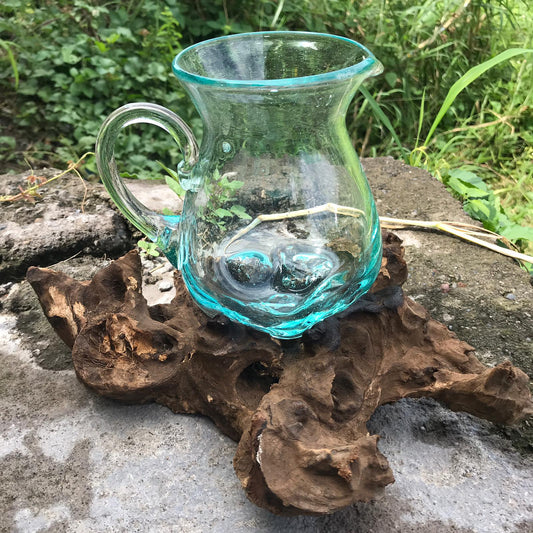 Vase en verre soufflé sur racine - Carafe d'eau