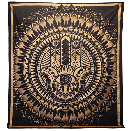 Couvre-lit ou Tenture murale en coton - Main de Fatma - (200x230 cm)