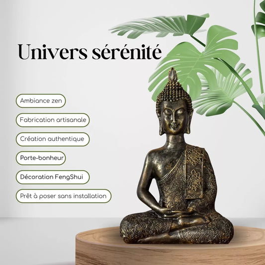 Statuette Bouddha Thai (13x7x21 cm)