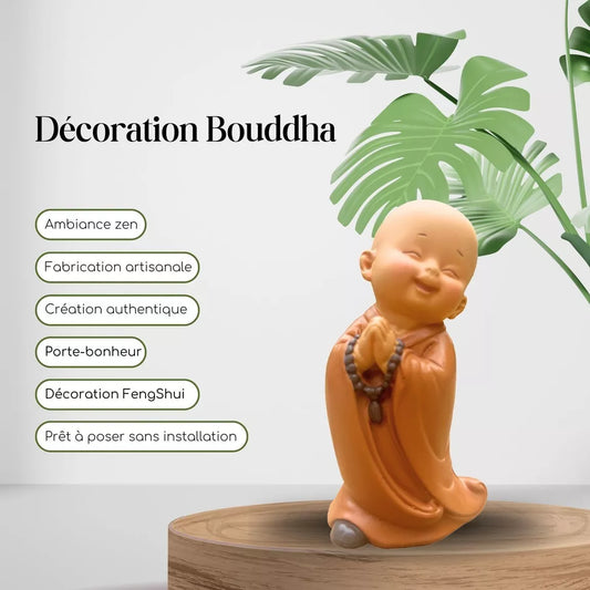 Statuette Bébé Bonze avec chapelet (3,5x4,5x8,5 cm)