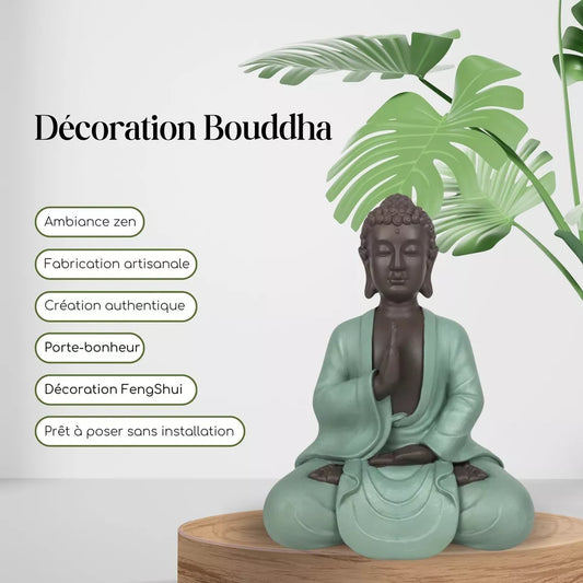 Statuette Bodhi vert (15x10x20 cm)