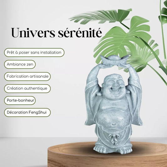 Statuette Bouddha Rieur Porte-bonheur (8x6x12 cm)