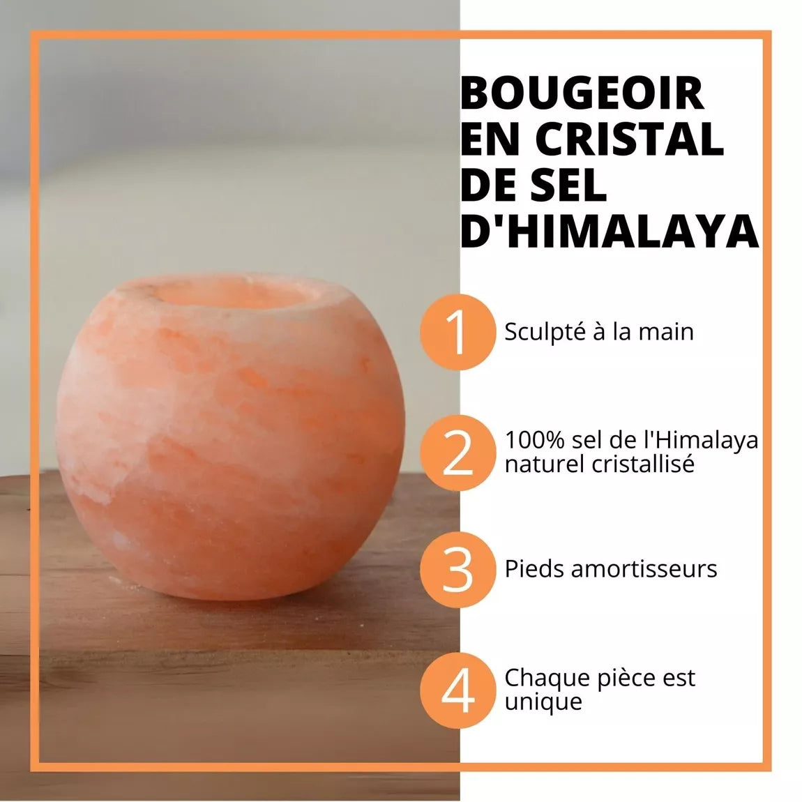 Bougeoir sel de l'Himalaya