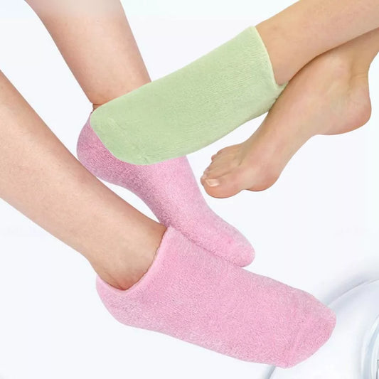 Chaussettes SPA adoucissantes - Gel aux huiles de jojoba et d'olive, vitamine E & lavande