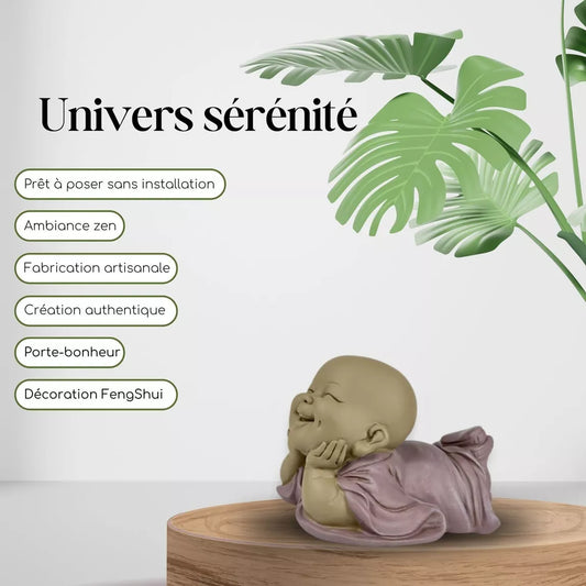 Statuette Bébé Bonze Rêveur (15x10,5x9 cm)