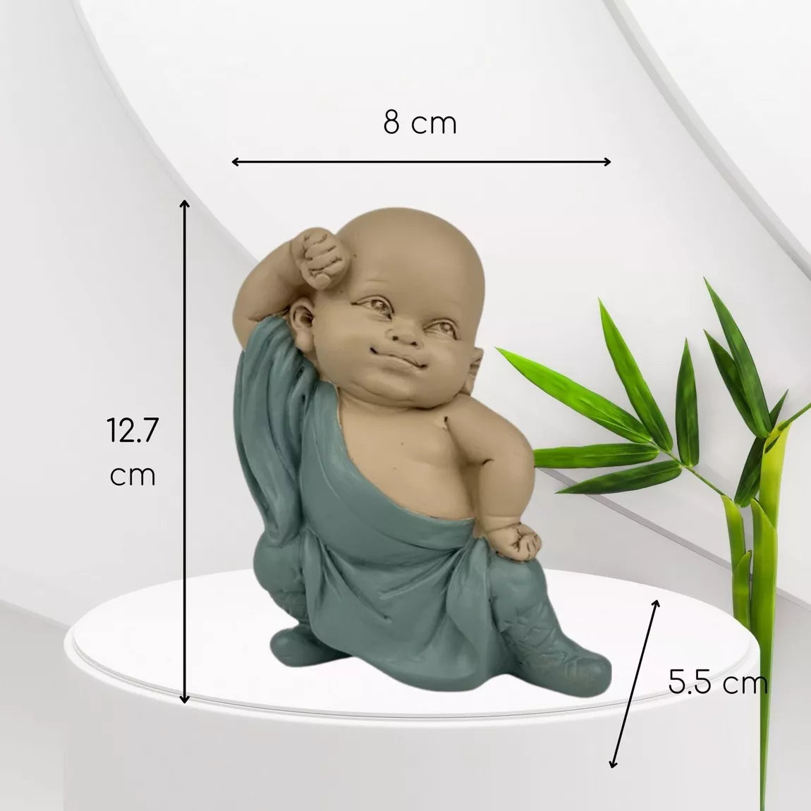 Statuette Bonze Gongfu 2 (8x5,5x12,7 cm)