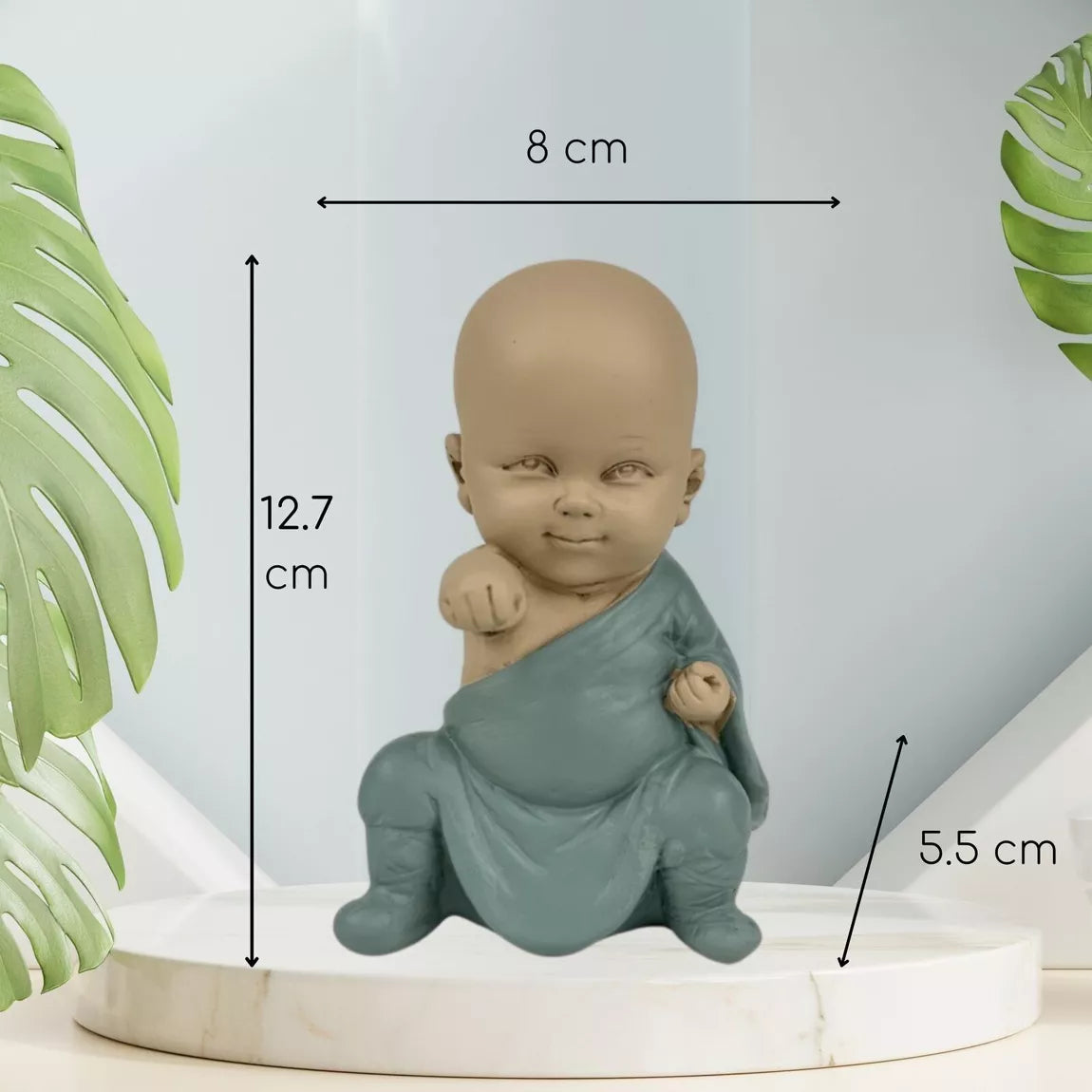 Statuette Bonze Gongfu 3 (8x5,5x12,7 cm)