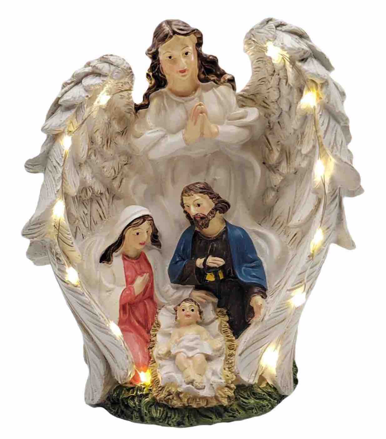 Crèche angélique lumineuse - Protection & douceur de Noël