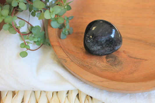 Pierre roulée Obsidienne noire - Taille L