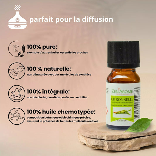 Huile essentielle - CITRONNELLE - 10 ml