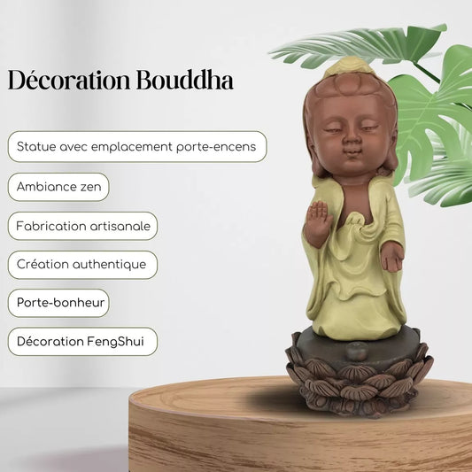 Statuette Bouddha porte-encens - AKSHOBHYA (12x12x25 cm)