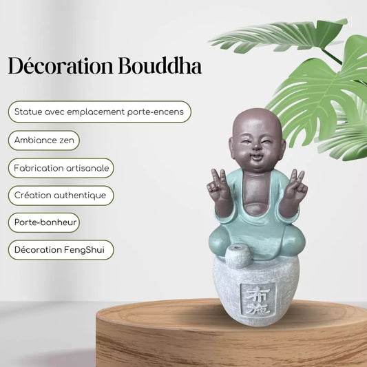 Statuette Bouddha porte-encens - DANA (7x6x14 cm)