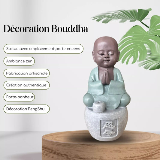 Statuette Bouddha porte-encens - TOLÉRANCE (7x6x14 cm)