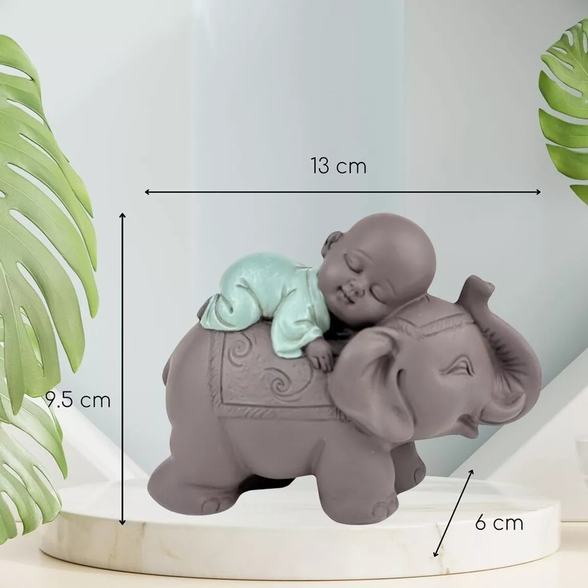 Statuette Bébé Bonze éléphant (13x6x9,5 cm)