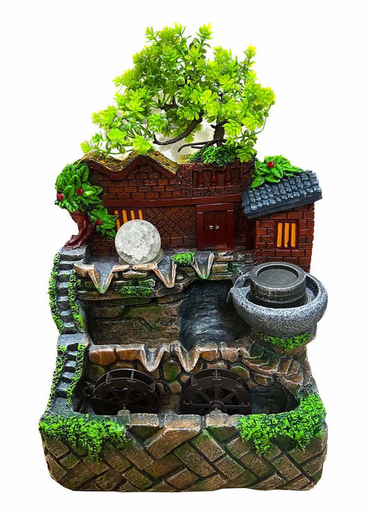 Fontaine zen lumineuse "Le Jardin suspendu" (sur commande - 8 jours de délai)