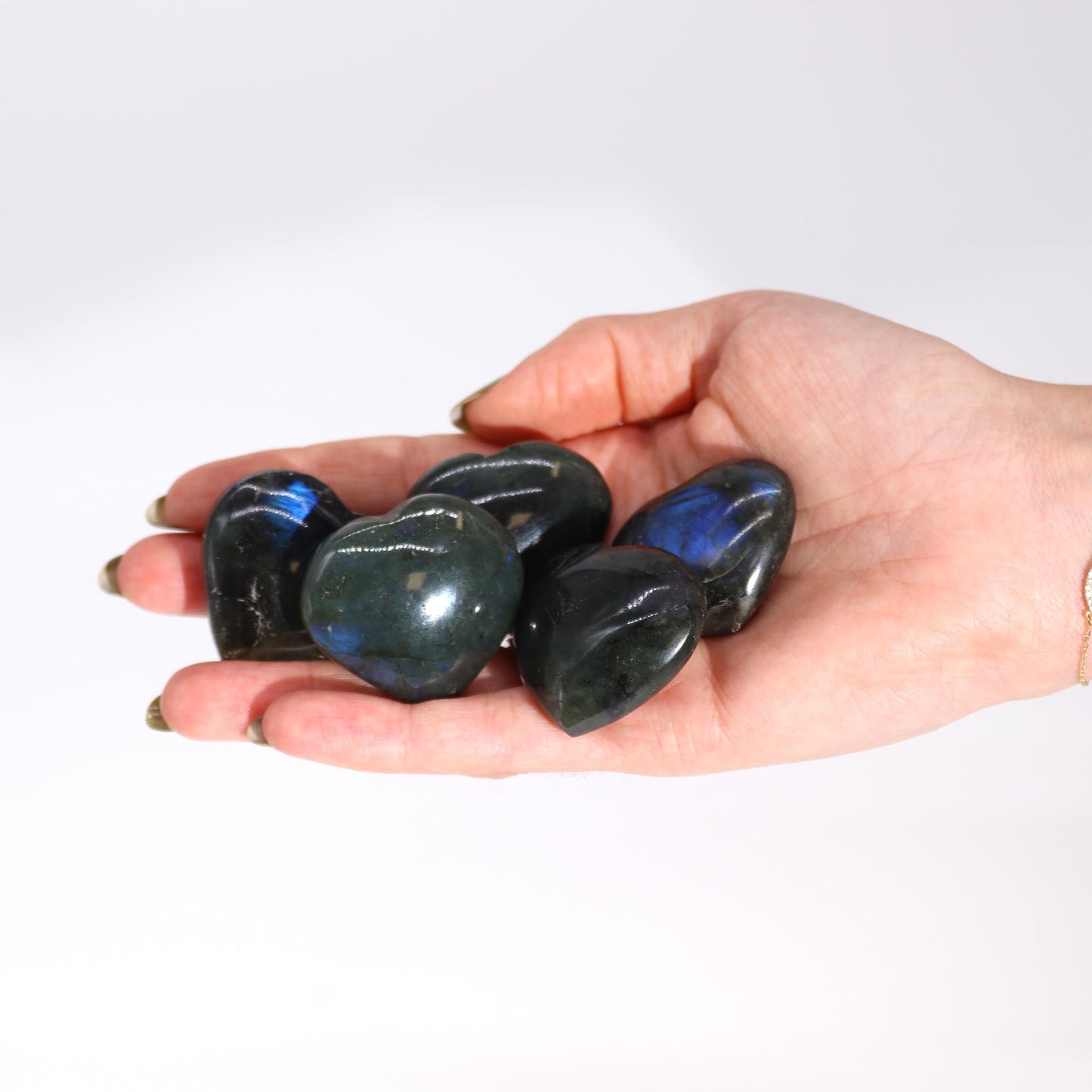 Pierre de cœur de Labradorite de Madagascar