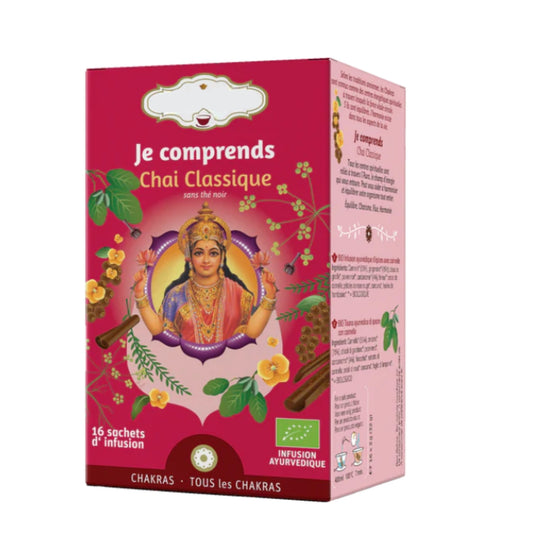 Tisane bio matinale "JE COMPRENDS" - Moment de détente et de stabilité - 5e chakra
