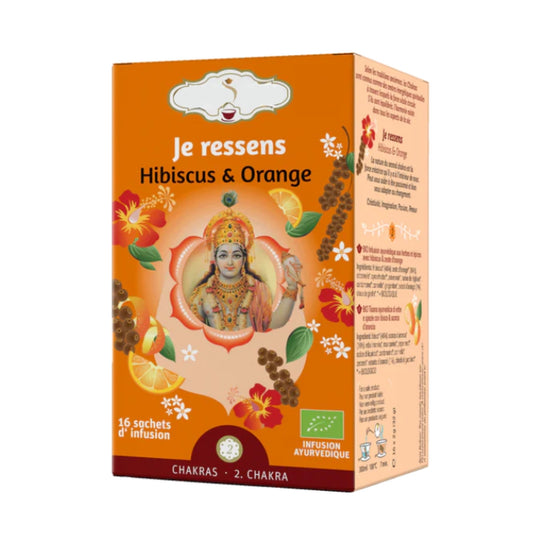 Tisane bio matinale "JE RESSENS" - Éveille les sens, inspire la créativité, l'imagination et la passion - 2e chakra