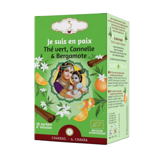 Tisane bio matinale "JE SUIS EN PAIX" - Favorise la joie, la dévotion, l'estime de soi et la reconnaissance - 4e chakra
