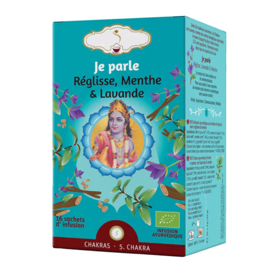 Tisane bio matinale "JE PARLE" - Moment de détente et de stabilité - 6e chakra