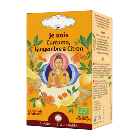 Tisane bio matinale "JE VOIS" - Favorise la clarté spirituelle et la paix intérieure - 7e chakra