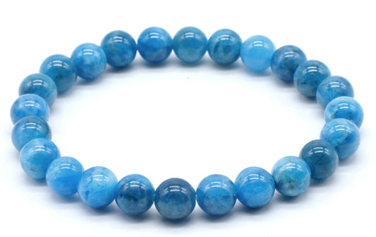 Bracelet Apatite AAA – Perles 8 mm