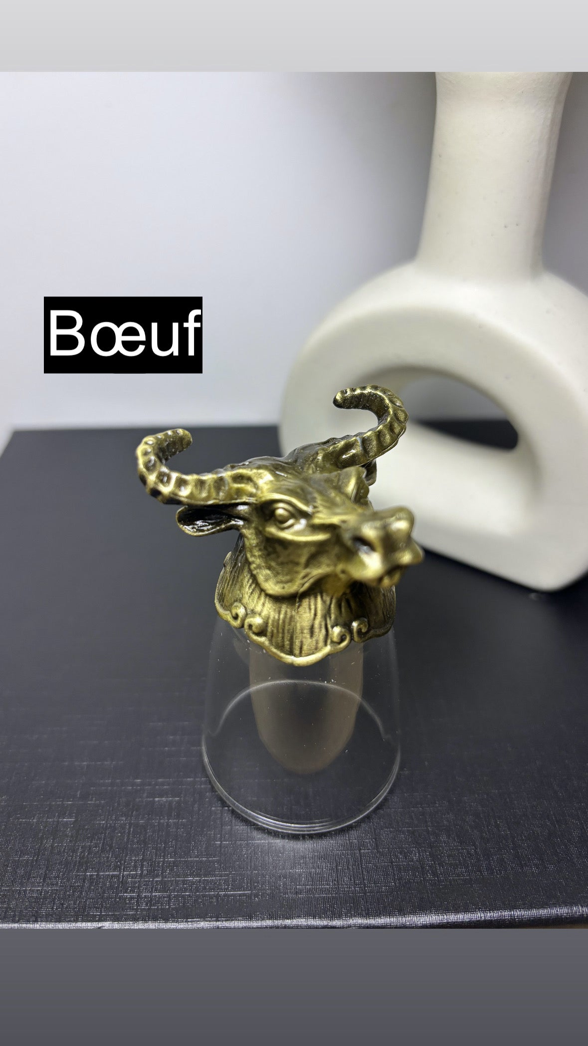 Coffret 12 verres à shot (25 ml) - Créatures du zodiaque chinois - Bronze antique (vente à l'unité)