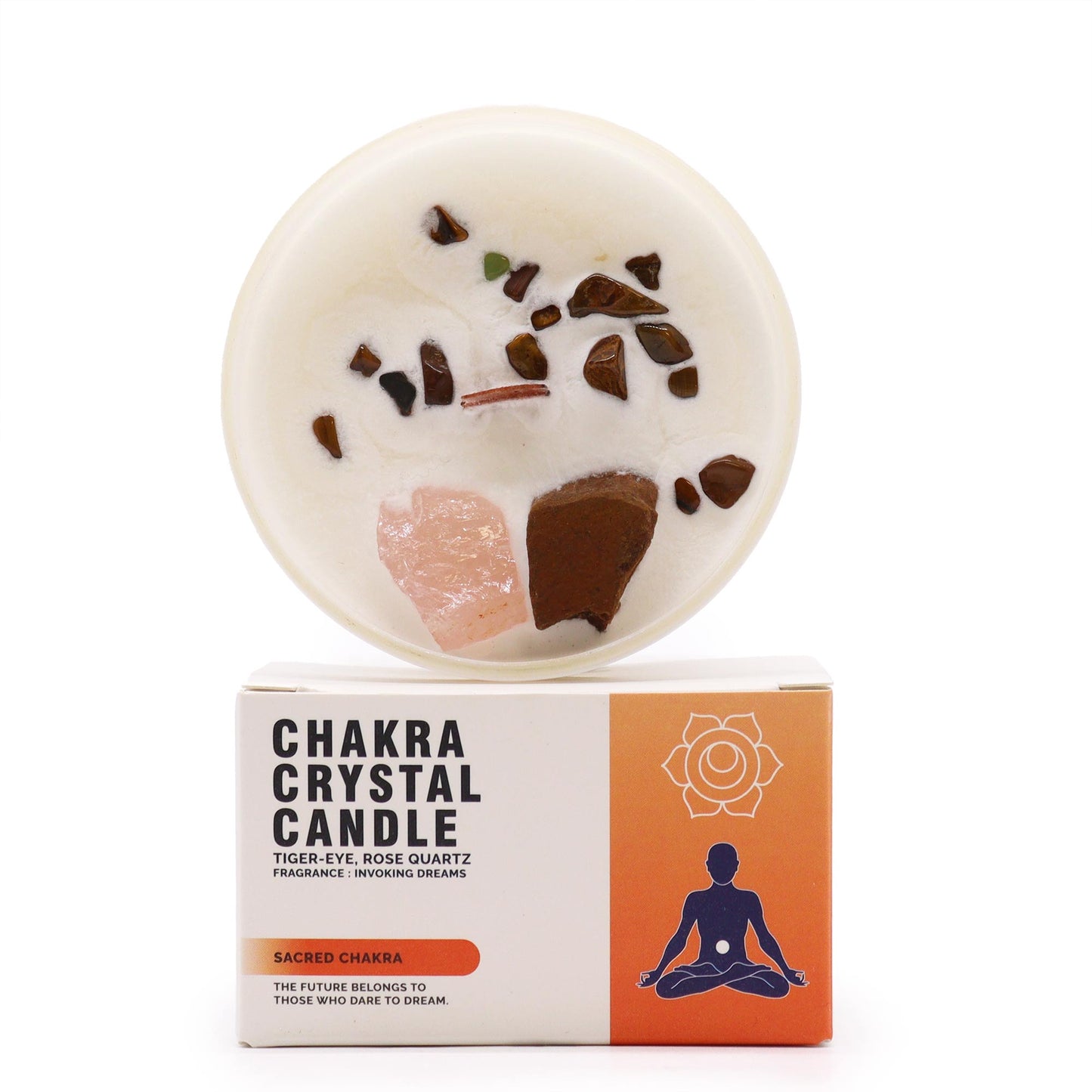 Bougie de cristal - Chakra Sacré