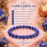 Bracelet en Lapis-Lazuli AA – Sagesse, Confiance & Communication (Signe de la Balance)