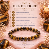 Bracelet Œil de tigre - Perles - 8 mm