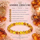 Bracelet Ambre obscure - Perles - 8 mm