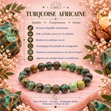 Bracelet en Turquoise Africaine – Équilibre & Harmonie (Signe du Sagittaire)