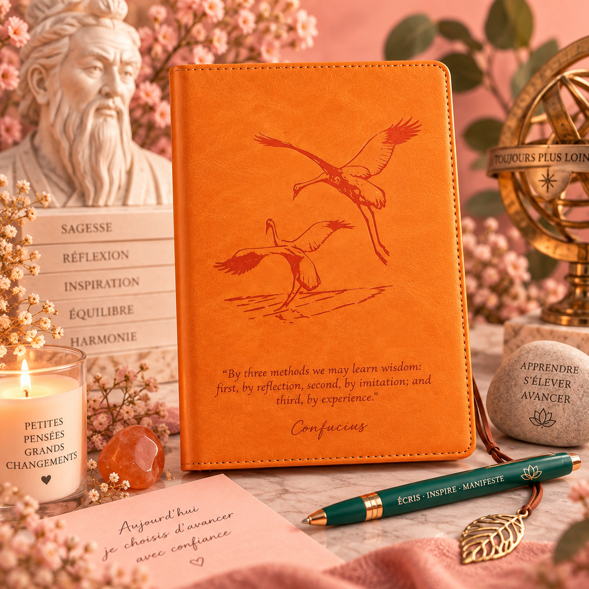 Carnet d’Intentions – Effet Cuir avec Écran LCD Réutilisable (plusieurs couleurs)