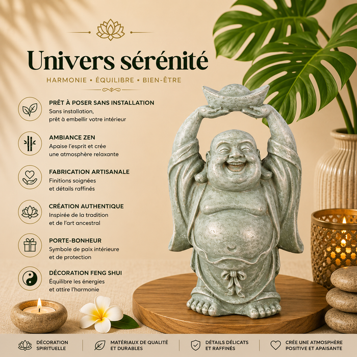 Statuette Bouddha Rieur Porte-bonheur (8x6x12 cm)