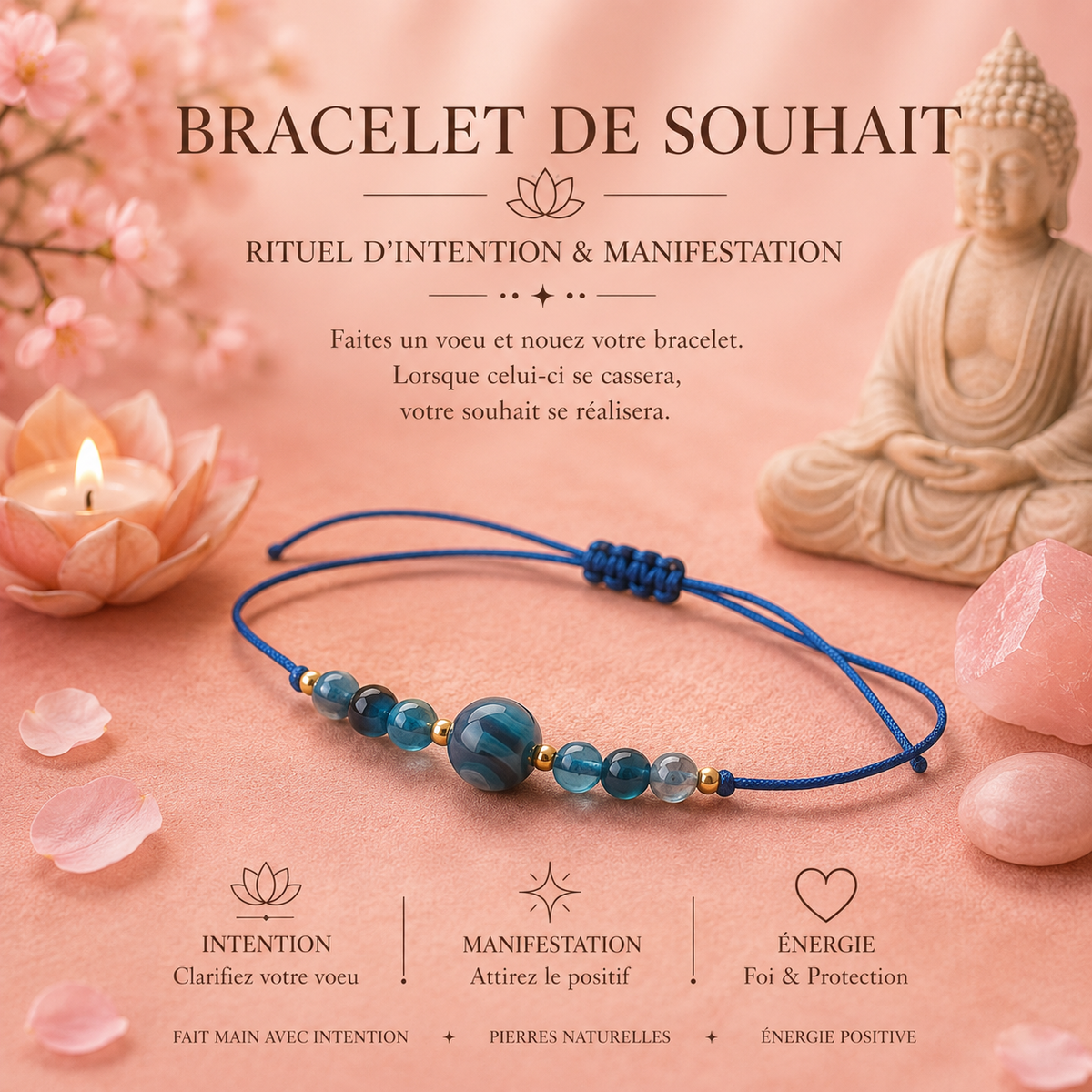 Bracelet de souhait - Rituel d'intention & manifestation