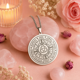 Pendentif Wicca - Roue de l'Année & Triquetra - Acier inoxydable ou plaqué or 18K