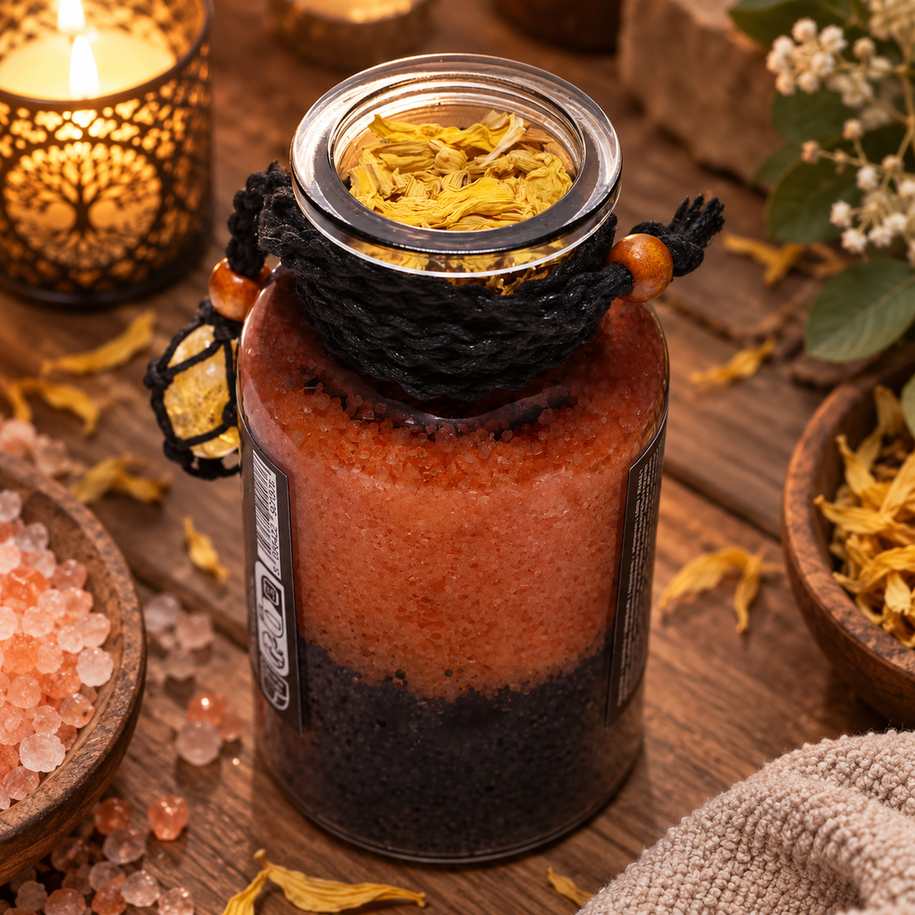 Potion de bain sorcière ancestrale - Amulette en cristal de Citrine - Succès