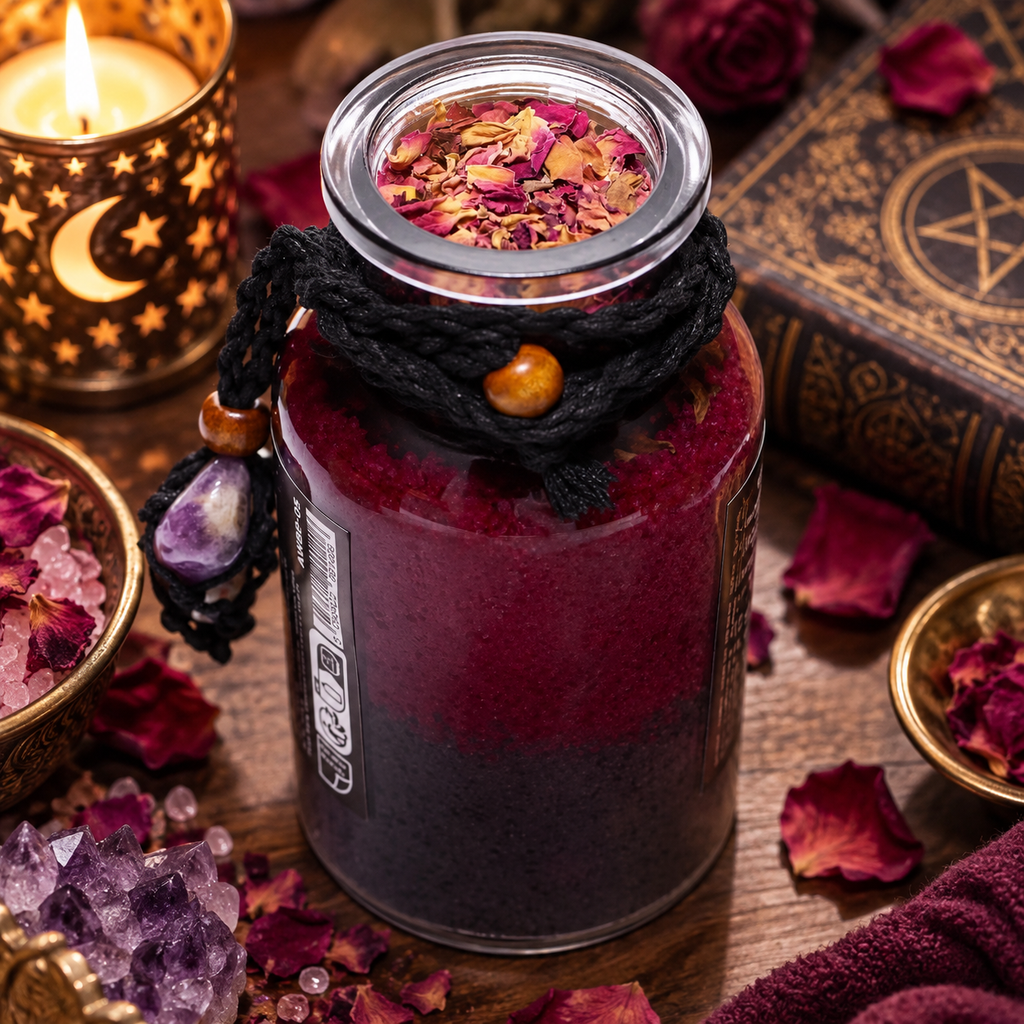 Potion de bain sorcière ancestrale - Amulette en Améthyste - Séduction