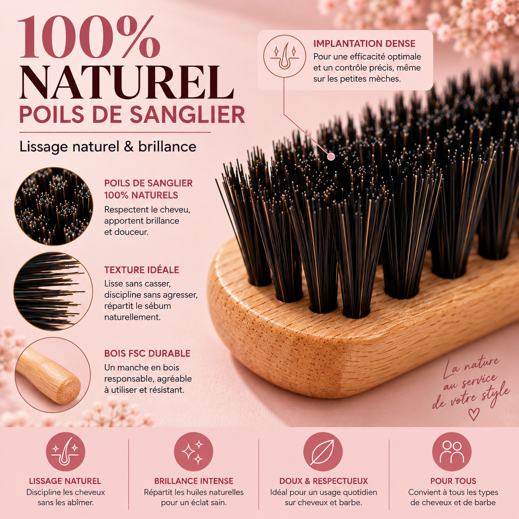 Brosse Edge - Brosse de précision cheveux & barbe