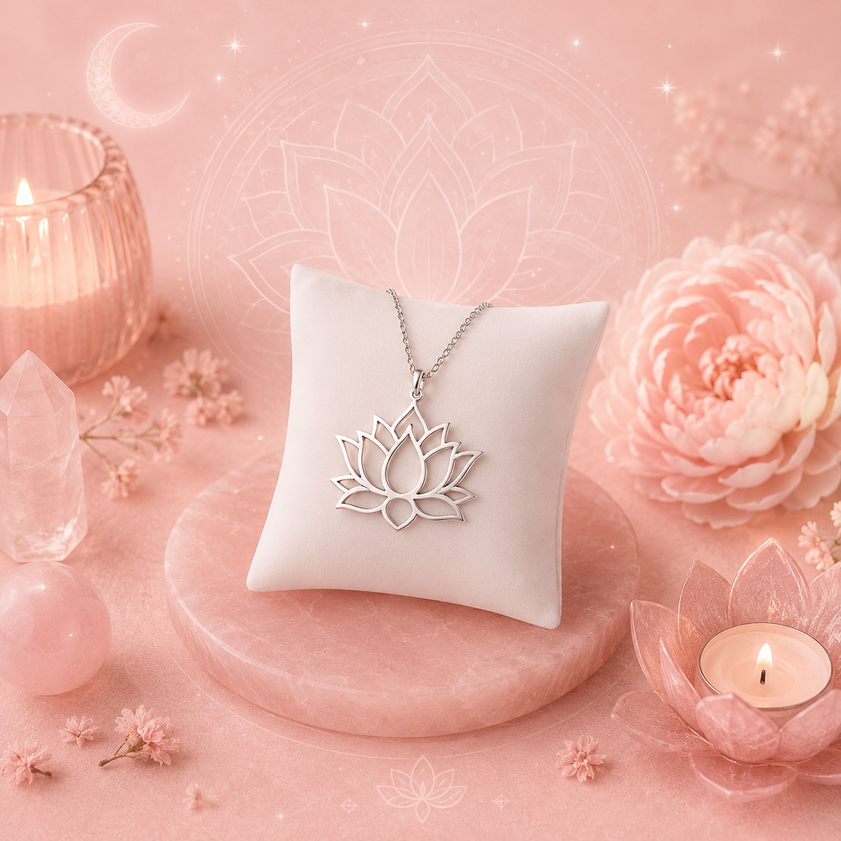 Pendentif Fleur de Lotus zen