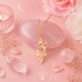 Pendentif Unalome Om Plaqué Or avec Chaîne