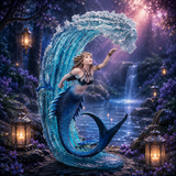 Magie Élémentaire - Sirène Sorcière de l'Eau - Anne Stokes (17,8x9,5x26 cm)