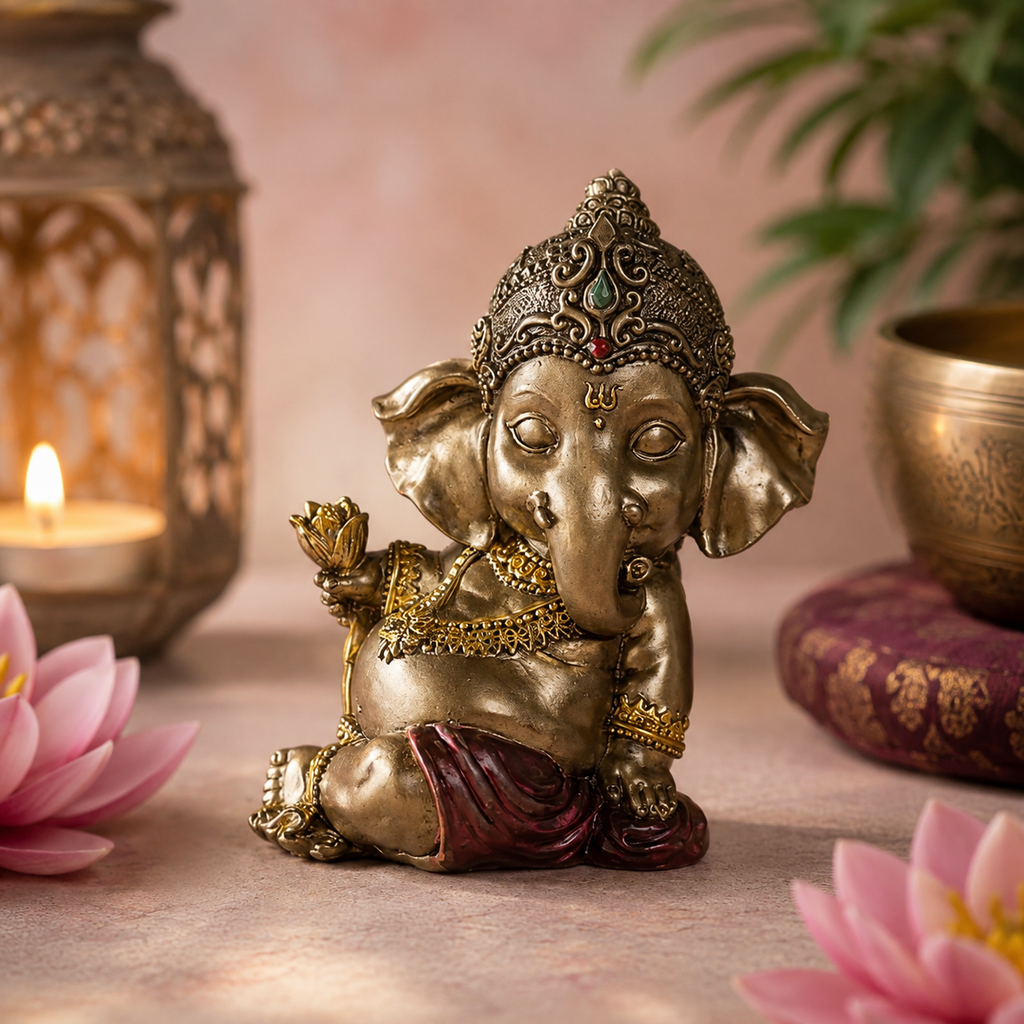 Petit Ganesha - Sagesse & Prospérité (11x8,4x13,5 cm)