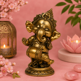 Petit Ganesha dansant - Sagesse & Prospérité (7,6x8,3x14,6 cm)